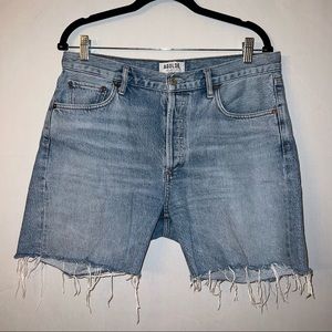 Agolde Rumi size 29 light wash cut off shorts
